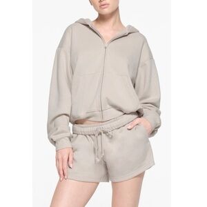Skims | Fleece Zip Hoodie + Shorts